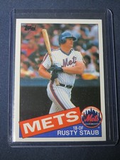 1985 Topps RUSTY STAUB New York Mets Baseball Card #190 MINT in toploader! 
