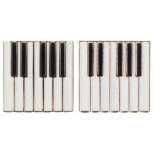 Keyboard Design Silvertone Men's Small Retention Fashion Cuff Links