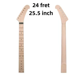 maple Banana Guitar Neck 24 fret 25.5 inch Maple wood With Locking Nut dot Inlay - Picture 1 of 5