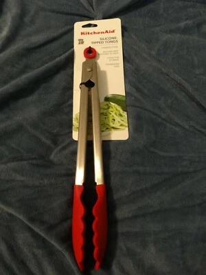 KitchenAid Pinzas rojas con punta de silicona - Nuevas - Aptas para lavavajillas Foto 1 de 4
