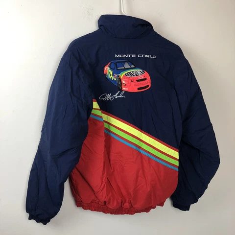Vintage NASCAR Jacket Coat Jeff Gordon Monte Carlo Puffer Mens Size Large Cover