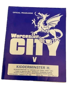 WORCESTER CITY V KIDDERMINSTER HARRIERS - WORCESTER' CUP FINALE 1° TAPPA -31/3/82 - Foto 1 di 1