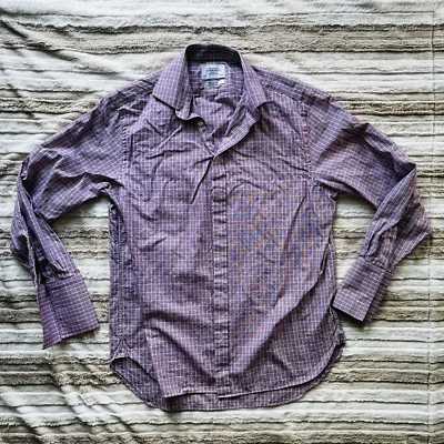 Camisa de vestir Charles Tyrwhitt para hombre 16,5-35 a cuadros rojos calce clásico manga larga Foto 1 de 4