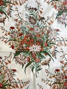 BTY Stroheim & Romann Savannah Fall Autumn Floral VTG Fabric Glazed Chintz - Picture 1 of 10