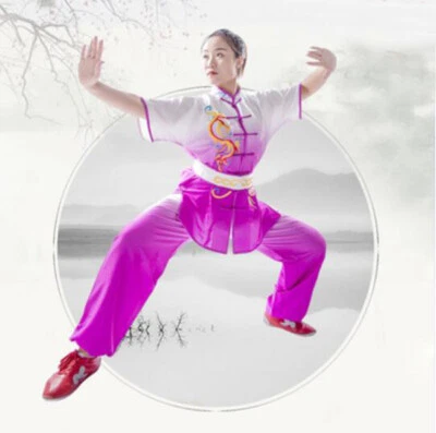 Uniforme profesional de seda Kungfu Taichi artes marciales traje de wushu dragón 130~185 cm Foto 1 de 4