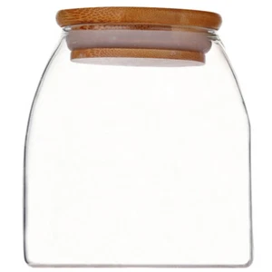 Clear Can Flour Storage Container Glass Jars Food Storage Lids - Picture 1 of 12
