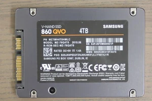 Samsung 860 QVO 4 To 2,5" SSD SATA (MZ-76Q4T0) 90-100% rapport santé inclus - Photo 1/3