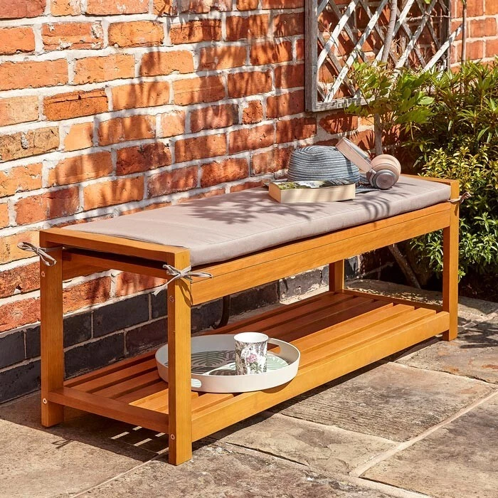 ROWLINSON Garden Bench Occasional Outdoor Patio Wooden Seating & Storage