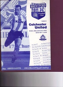Coppa Coca Cola Brentford v Colchester United 1994/95 1° turno 2° gamba - Foto 1 di 1