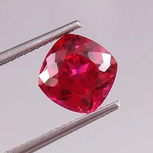 2.90Ct Natural Mozambique Blood Red Ruby Cushion Cut Loose Gemstone 7.80x7.60 MM - Picture 1 of 4