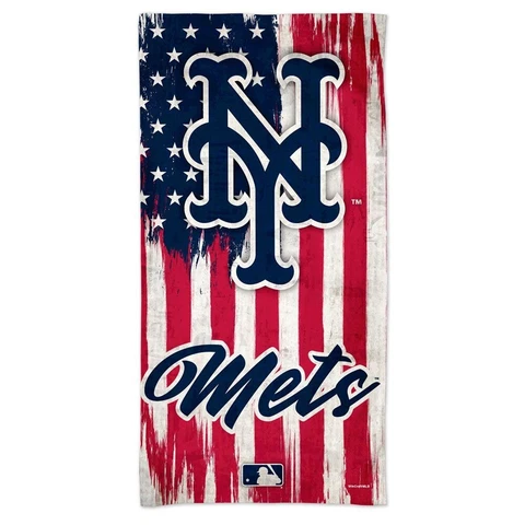 New MLB  New York Mets  American Flag USA  30 X 60 Spectra Beach & Home  Towel Cover