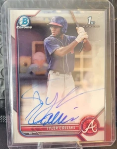 Bowman Chrome Tyler Collins 1st Bowman 2022 automático CPA-TCS Braves - Imagen 1 de 2