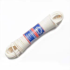 TWIN PACK - 25M QUALITY WHITE EVERLASTO 'KLEENWASH' PLASTIC CLOTHES WASHING LINE - Picture 1 of 1