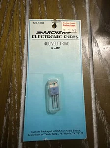 Radio Shack 400 Volt Triac Cat No. 276-1000 Vintage New In Package Archer - Picture 1 of 2