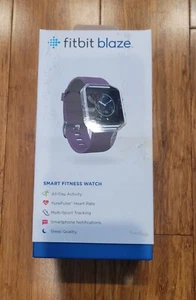 Fitbit Blaze Smart Fitness Watch Activity Tracker Plum FB502 w/ Box & Bands EUC - Picture 1 of 8