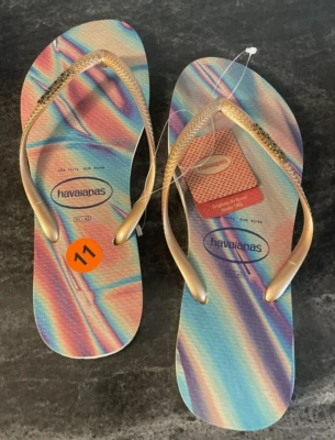 Sandalias Havaianas Chanclas Mujer Talla 11/12 Sandalias Gris Arena NUEVAS Etiquetas Foto 1 de 4