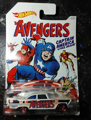 2015 Hot Wheels Marvel Capitán América 1957 Plymouth Fury #6 - Muchos Hot Wheels Foto 1 de 2