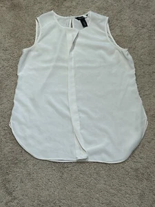 White House Black Market Damen Shirt Gr. Medium elfenbein Seide klassisch elegant fließend - Bild 1 von 9