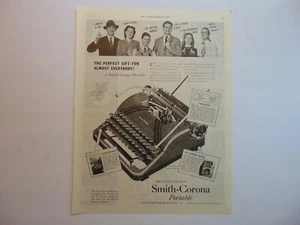 1946 SMITH-CORONA PORTABLE Perfektes Weihnachtsgeschenk Vintage Kunstdruck Anzeige - Bild 1 von 1