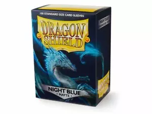 DRAGON SHIELD NIGHT BLUE MATTE STANDARD SIZE 100 Card Sleeves Deck Protector MTG - Picture 1 of 1