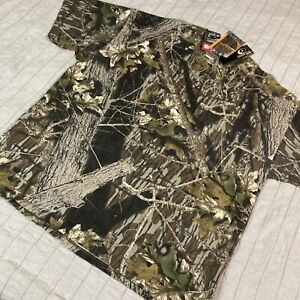 Vintage 2XL NOS Mossy Oak Break Up Camo Camouflage T Shirt Mens Boxy Hunting Vtg
