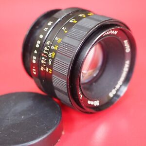 Yashica Auto Yashinon DS 50mm 1:1.7 lens, M42 screw mount camera lens m/i Japan