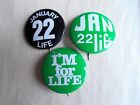 Lot of 3 Vintage Right to Life Rally Anti Abortion Cause Pinback Buttons