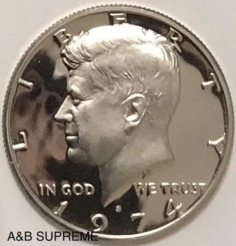 1974 S Kennedy Half Dollar Gem Cameo Clad Proof Cover