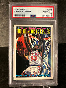 1993 Topps #390 Patrick Ewing New York Knicks PSA 10 New Litehouse Label #1367