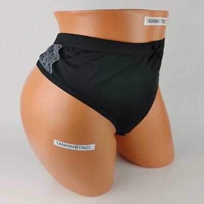 NUEVO CON ETIQUETAS LANE BRYANT CACIQUE PLUS 22/24 NO SHOW TANGA PLUS BRAGAS NEGRO GRIS Foto 1 de 4