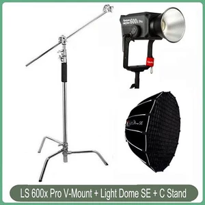 Aputure LS 600x Pro LED Video Light Bi-color 2700K-6500K+ Light Dome SE +C Stand - Picture 1 of 12