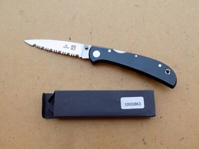 Новый из старых запасов! Сделано в Японии серийный Noed Al Mar Falcon сверхлегкий нож 1003UBK3 полный Serr. - Изображение 1 из 4