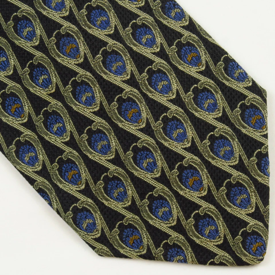 Gravata masculina Robert Talbott Norman Stockton geométrica abstrata 57 x 4 - Imagem 1 de 4