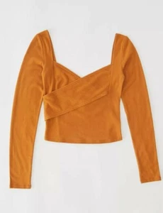 Urban Outfitters Out From Under Winnie Wrap-Front Top In Orange Size Large BNWT - Picture 1 of 11
