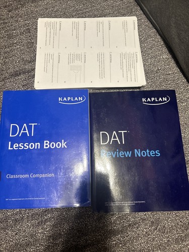 DAT Kaplan Lesson Book Plus Review Notes Books | eBay
