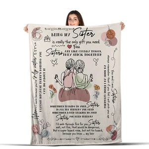Sister Blanket, Gifts for Sister , Sister Gifts, Birthday Mothers Day Gifts - Picture 1 of 12