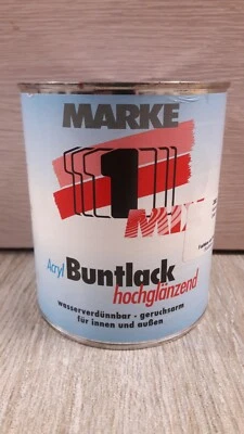 Marke 1 Acryl Buntlack 0,75L Holzlack Metall-Lack PVC-Lack Wasserbasis (A389) - Bild 1 von 3