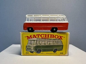 Matchbox Regular Wheels # 68 Mercedes Coach *RED* OPEN AXELS - Picture 1 of 10
