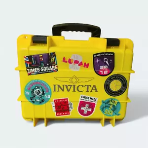 Deluxe Case for Watch Invicta Yellow Patch Dive Case W/ Flashlight & BT Speaker - Picture 1 of 3