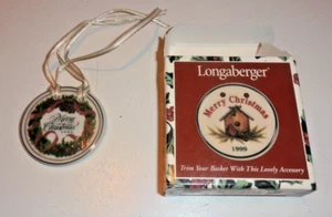 Longaberger Merry Christmas Tie-On 1999 Porcelain - Picture 1 of 5