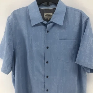 QUIKSILVER Quicksilver Waterman Short Sleeve Button Front Large Tribal Hawaiian - Picture 1 of 12