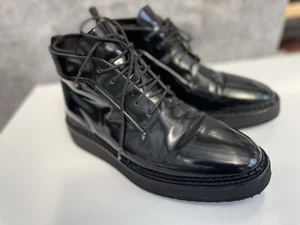 John Elliott Men's Leather Black Lace Up Ankle Boots Creeper II UK 8 /42 / US 9 - Picture 1 of 13