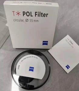 Carl Zeiss T* POL Circular Polarizer Lens Cpl Filter Variable Nd Film UV 55mm - Picture 1 of 13