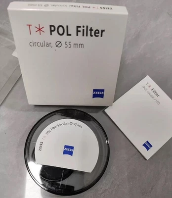 Carl Zeiss T* POL Circular Polarizer Lens Cpl Filter Variable Nd Film UV 55mm - Image 1 of 4