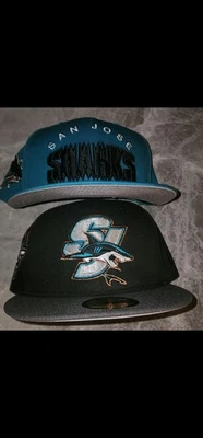SOLD OUT DS Myfitteds SAN JOSE SHARKS NEW ERA 59FIFTY 7 5/8 HAT NHL Shark Tooth - Image 1 of 3