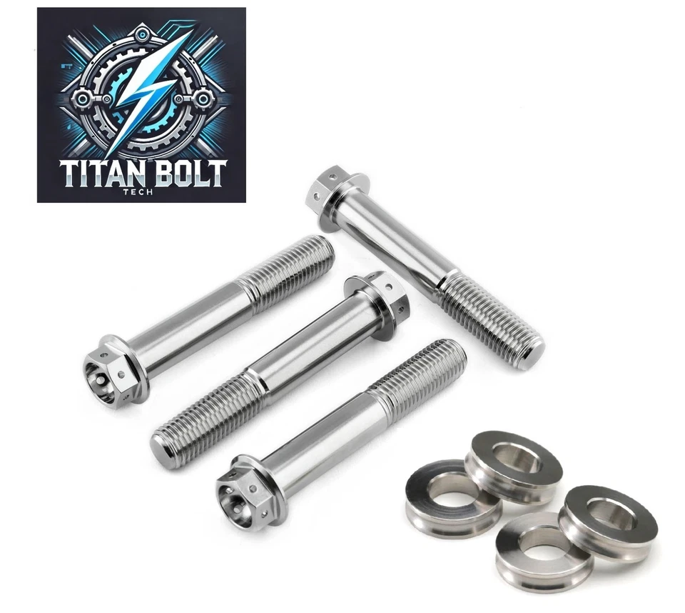 Espaciadores de pernos de carrera de pinza delantera de titanio para Ducati 1198 1199 V2 1299 M10x60 mm Foto 1 de 4