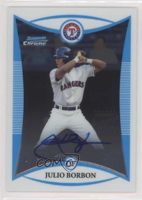 2008 Bowman Chrome Prospects Prospect Auto Julio Borbon #BCP122 Rookie Auto RC - Image 1 of 2