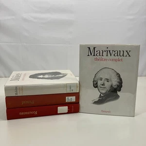 4 FRENCH l'Integrale Books Ex-Library Vintage 1960s Seuil Lot Marivaux Rousseau - Picture 1 of 10