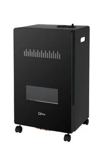 Stufa gas Qlima GH7038B, kW 3.8, acc.elettronica, fiamma blu porta vetro, 110 m3 - Foto 1 di 4