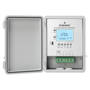 Smart 2-Circuit Astronomic Time Switch, 30 Amp, 7-Day Timer, Rechargeable Li-ion - Picture 1 of 7